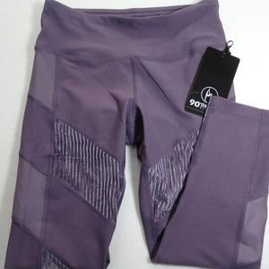 Yoga Pants Velvet Details Purple S
